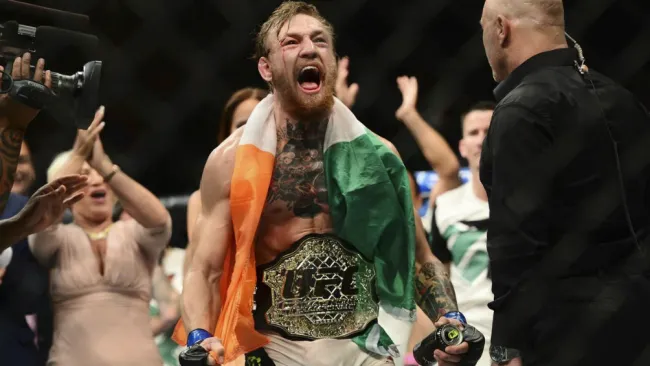 McGregor presume eufóricamente su victoria en el octágono 