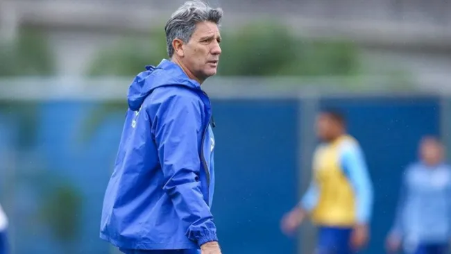 Renato Gaúcho, en un entrenamiento de Gremio