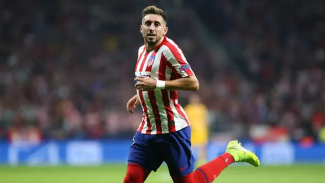 Herrera, en un partido del Atlético