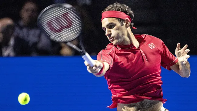 Roger Federer durante un partido