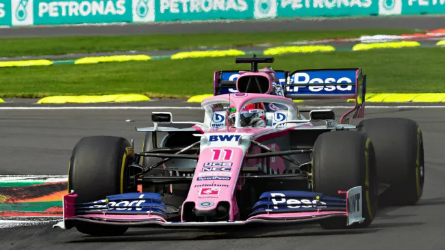 El auto de Sergio Pérez durante el Gran Premio de México 2019