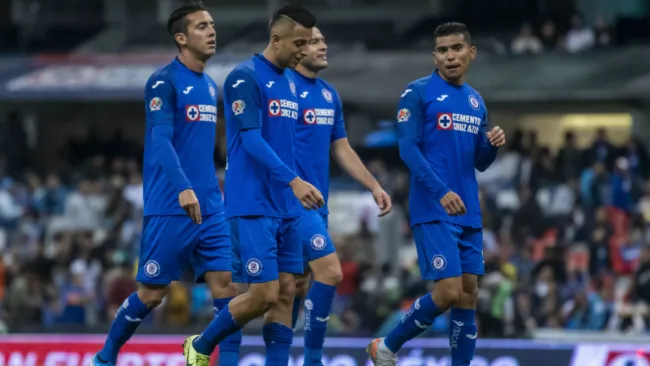 Jugadores del Cruz Azul durante un partido