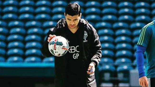 Gonzalo Pineda durante una práctica del Seattle Sounders