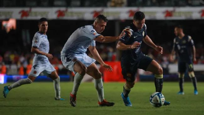 Jorge Sánchez en el partido Veracruz vs América