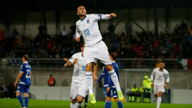 Bernardeschi, durante un partido de Italia