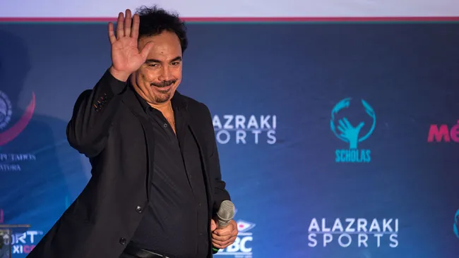 Hugo Sánchez durante un evento en la CDMX