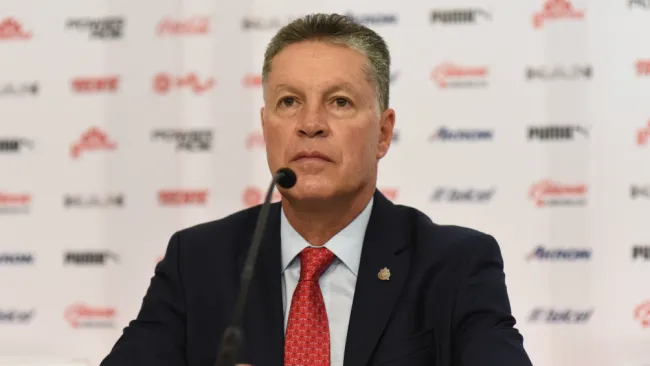 Ricardo Peláez en su presentación como Director Deportivo de Chivas