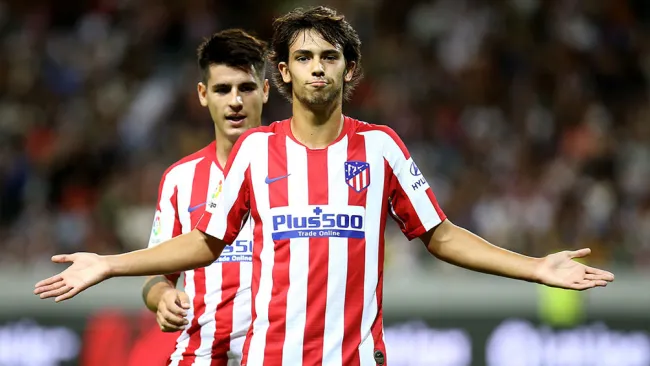 Joao Félix, celebra un gol con el Atlético 