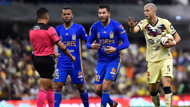 Guido Rodríguez en el América contra Tigres