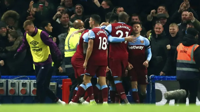 West Ham festeja la anotación del triunfo