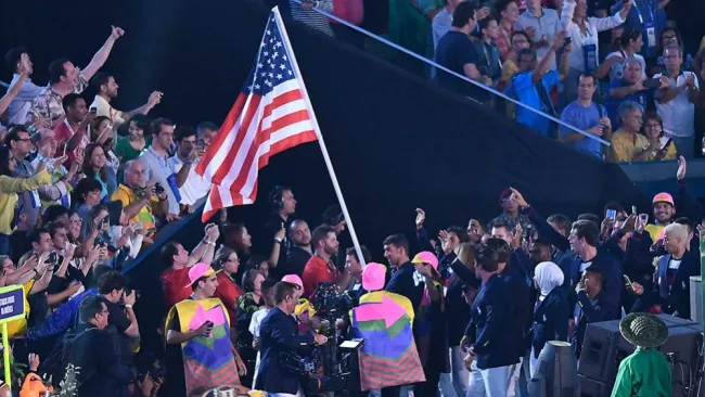 Delegación de EU en el desfile inaugural de Río 2016