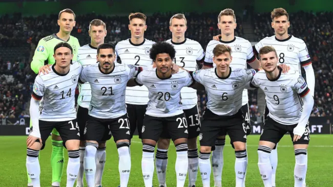 Selección de Alemania previo a un partido