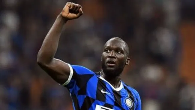 Romelu Lukaku durante un juego con el Inter de Milán