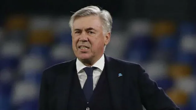 Carlo Ancelotti, durante un partido del Napoli