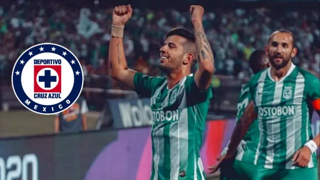 Pablo Ceppelini festeja un gol con Atlético Nacional