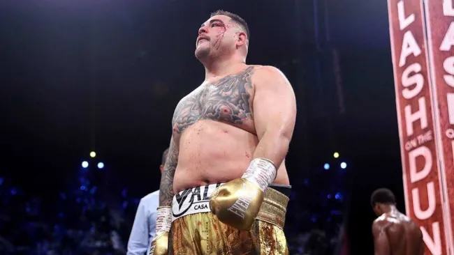 Andy Ruiz en la pelea contra Antony Joshua