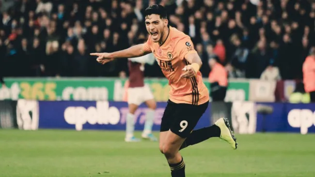 Jiménez, en un partido del Wolves