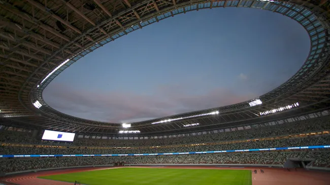 Vista por dentro del Estadio Olímpico de Tokio