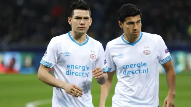 Chucky y Guti, en un partido del PSV