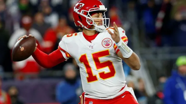 Patrick Mahomes en un partido con Kansas City