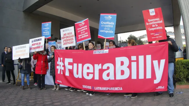 Disidentes cooperativistas en manifestación