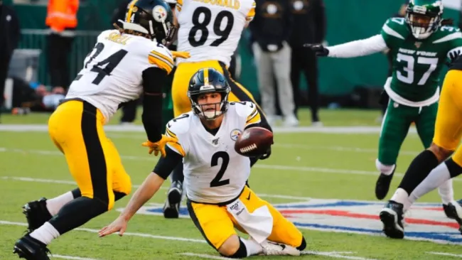 Mason Rudolph, en un partido con los Steelers