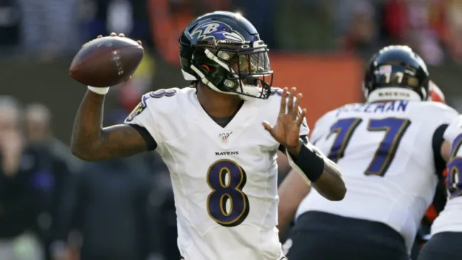 Lamar, en un partido de Ravens