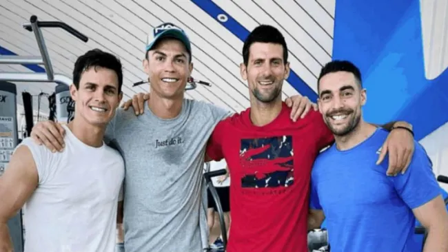 Cristiano, Djokovic y compañía se toman la foto del recuerdo en Dubai