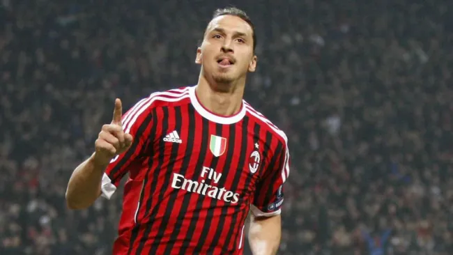 Zlatan en un partido en 2012 con el Milan 