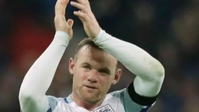 Wayne en su partido de despedida con Inglaterra