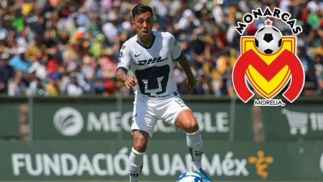 Martín Rodríguez, en un partido de Pumas