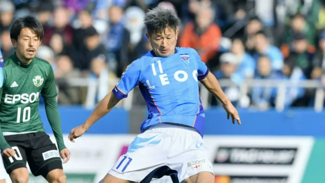 Tomoyoshi Miura, durante un juego en Japón