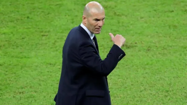 Zidane, en un partido de Real Madrid