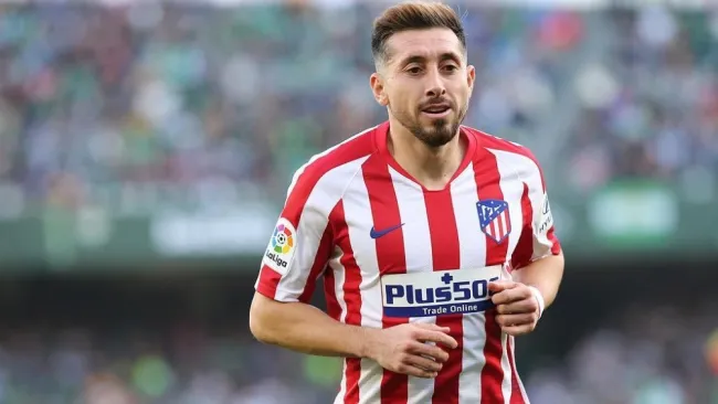 Héctor Herrera durante un partido con Atlético de Madrid