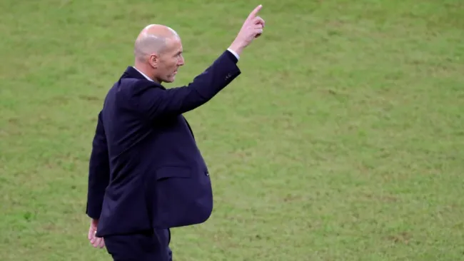 Zinedine Zidane durante un partido con el Real Madrid