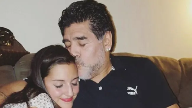 Maradona y su hija Jana