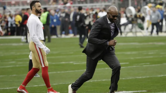 Jerry Rice en carrera en el Levi's Stadium 