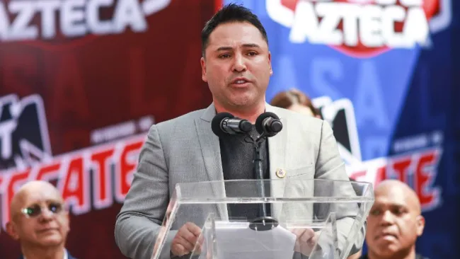 De la Hoya en conferencia de prensa 