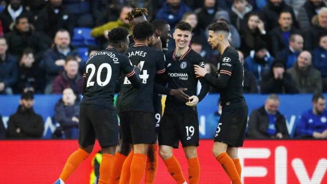 Jugadores del Chelsea celebrando un gol