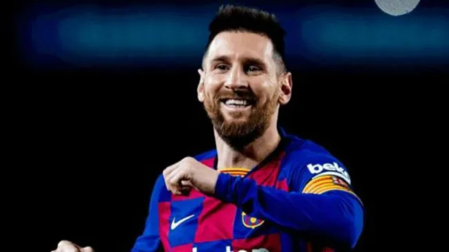 Messi celebrando un gol 