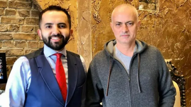 Mourinho con su peluquero