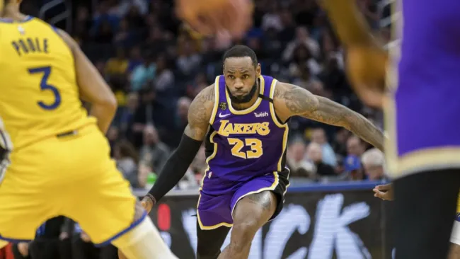 LeBron James, durante un partido de Laikers