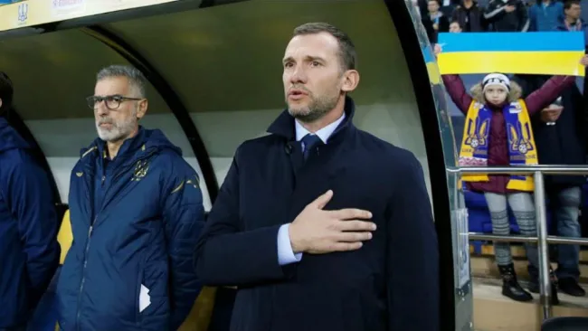 Shevchenko con la selección ucraniana 