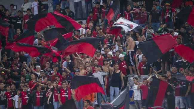 Aficionados del Atlas durante un partido