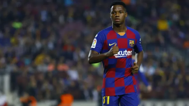Ansu Fati, en un partido del Barcelona