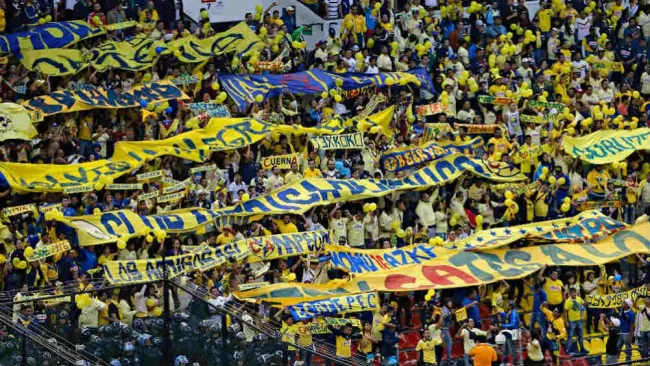 Porra del América en el Estadio Azteca