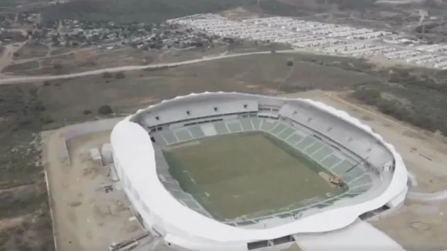 Vista aérea del nuevo estadio de Mazatlán