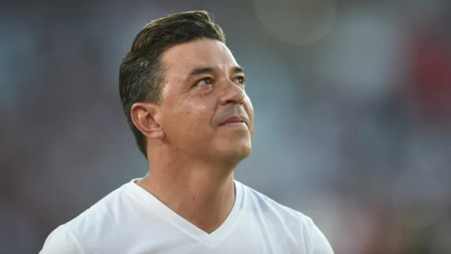 Marcelo gallardo durante un partido con River Plate