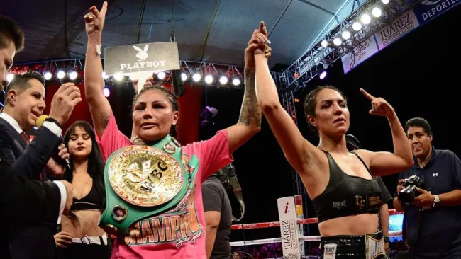 Mariana Juárez tras ganar una pelea contra Diana Fernández