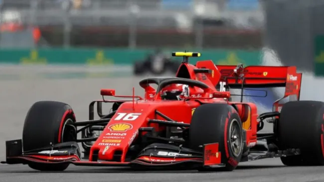 Leclerc en el Gran Premio de Rusia 